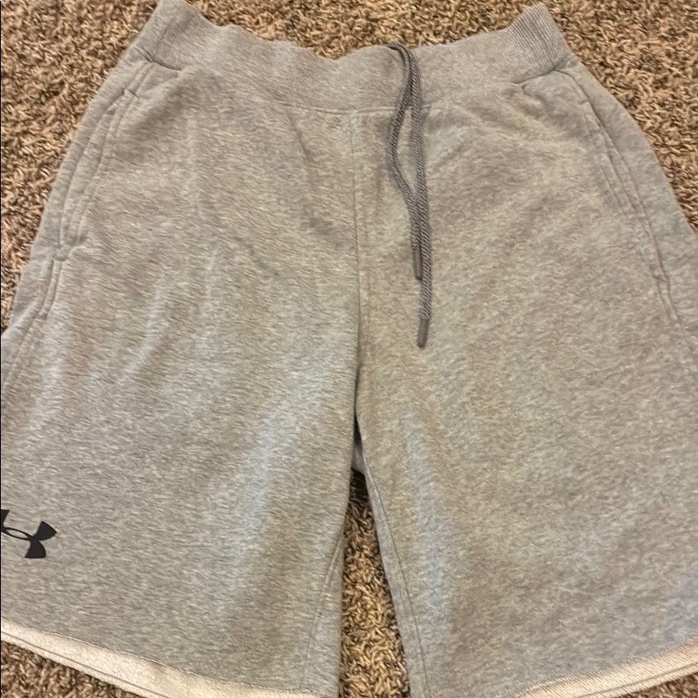 Under Armour Gray Athletic Shorts with Elastic Waistband